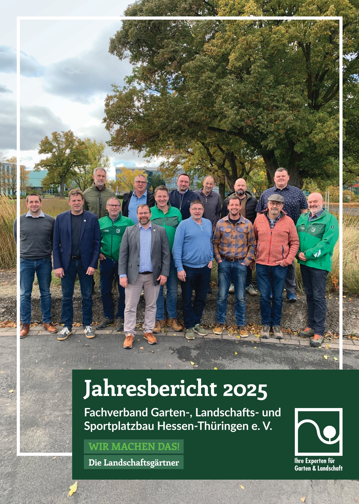 Titelbild Jahresbericht 2025 – Fachverband Garten-, Landschafts- und Sportplatzbau e. V.
